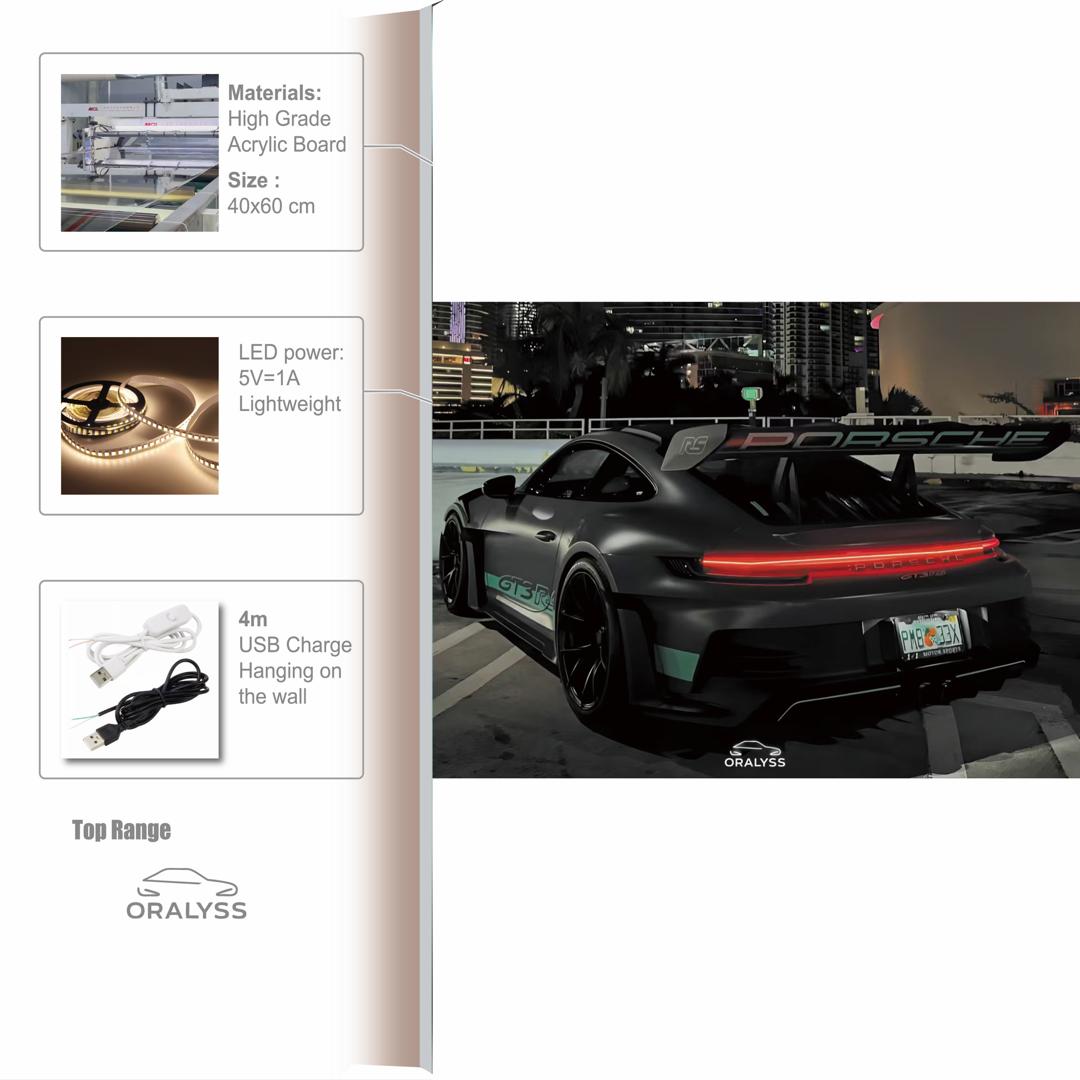 Cadre LED Porsche GT3 RS